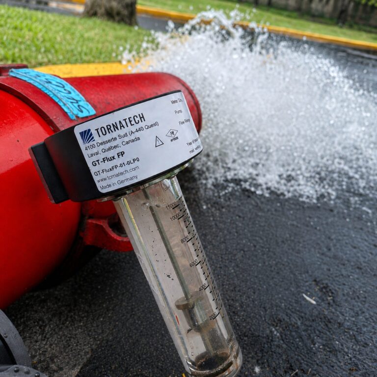Medidor de flujo en la línea de la bomba contra incendio