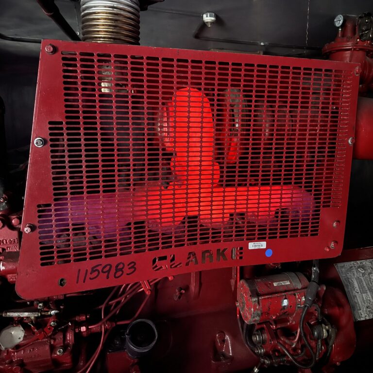 Motor y ventilador de una bomba contra incendio
