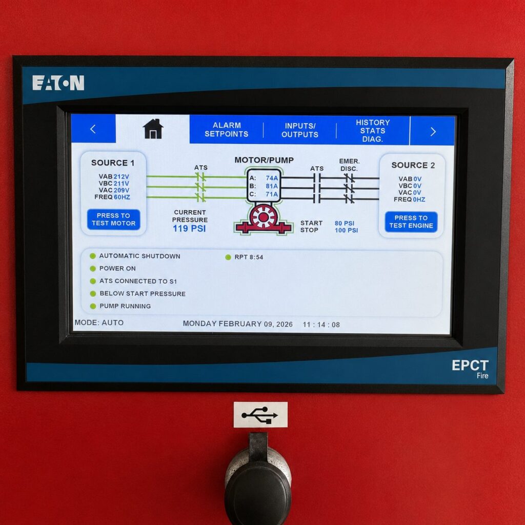 Controlador automático de una bomba contra incendio